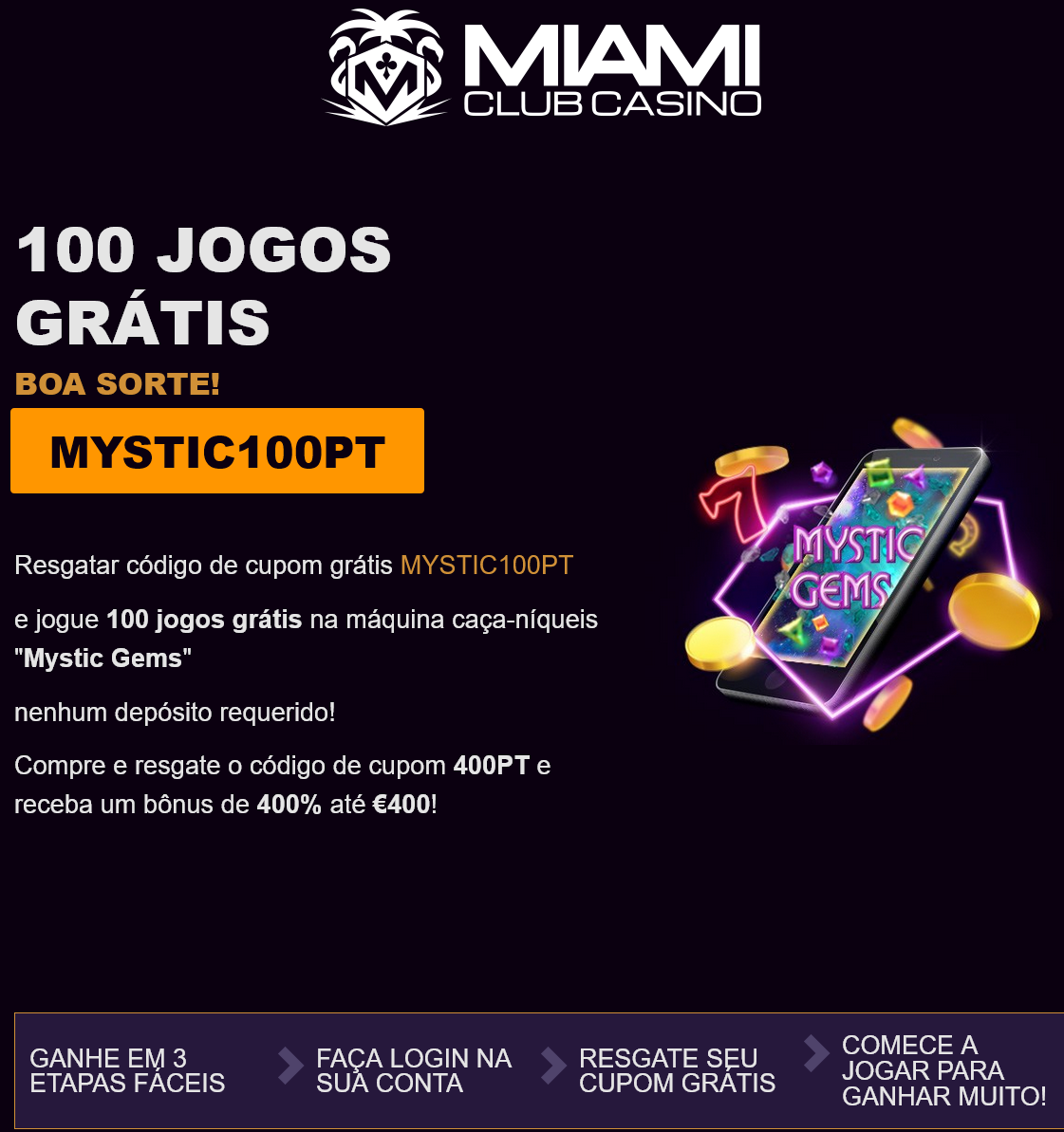 Miami Club 100 Free
                        Spins